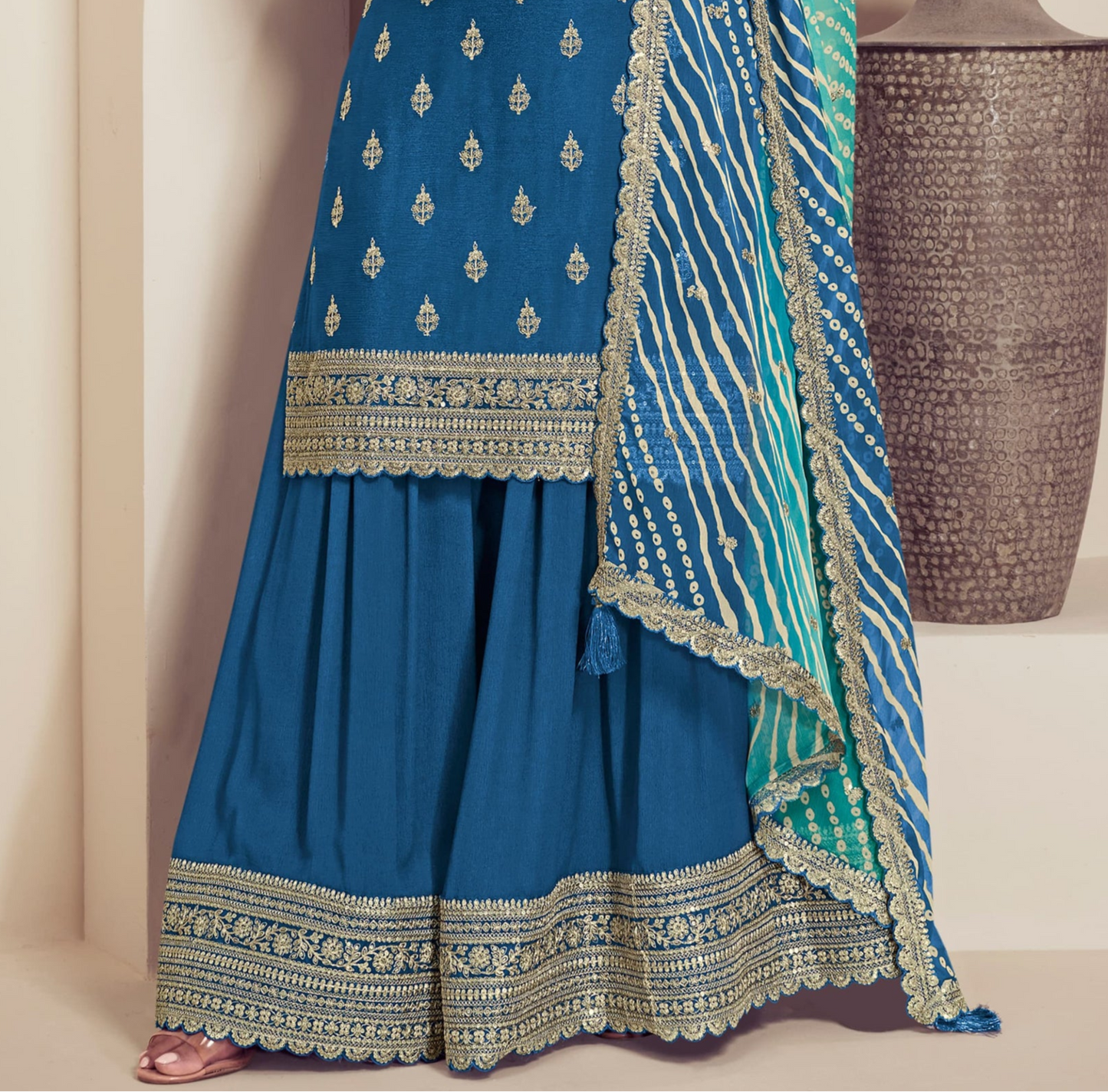 Bollywood Reception Party Wear Readymade Salwar Kameez Palazzo Suit's Indian Reception Outfit USA