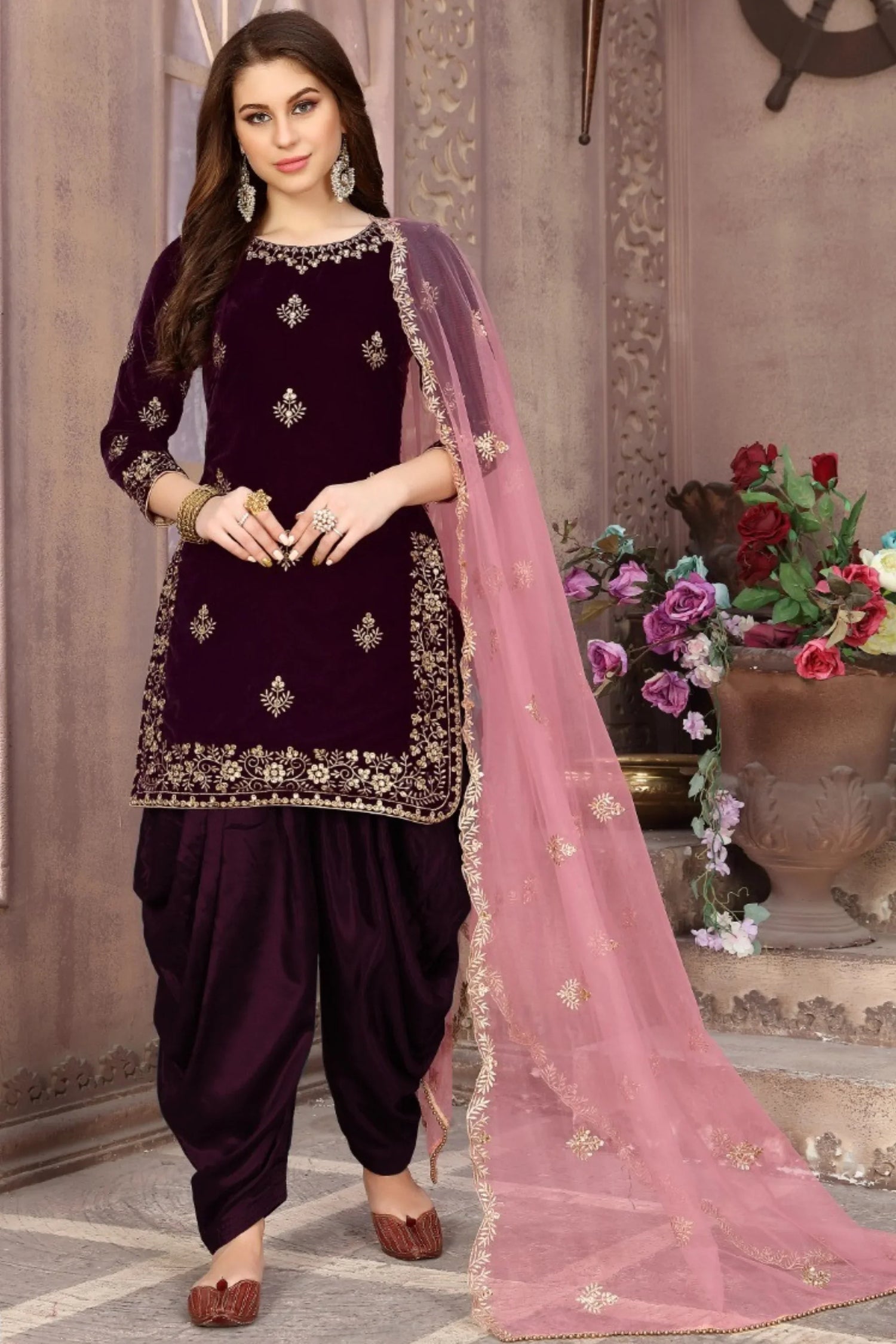 Patiala suit for women online - Designer Punjabi dress salwar kameez - Traditional Patiala salwar with dupatta