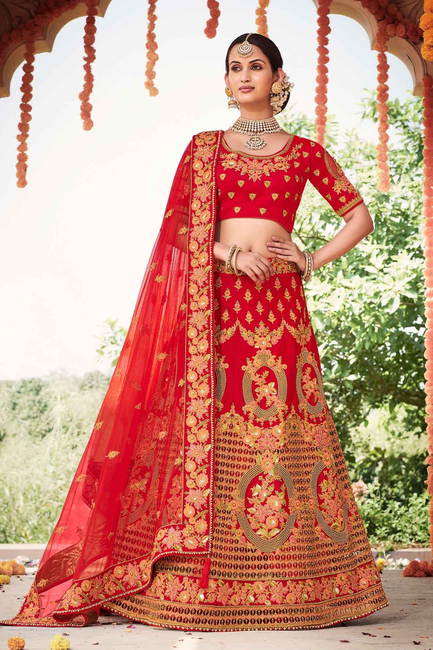 "Gorgeous lehengas for Indian events in the U.S." 