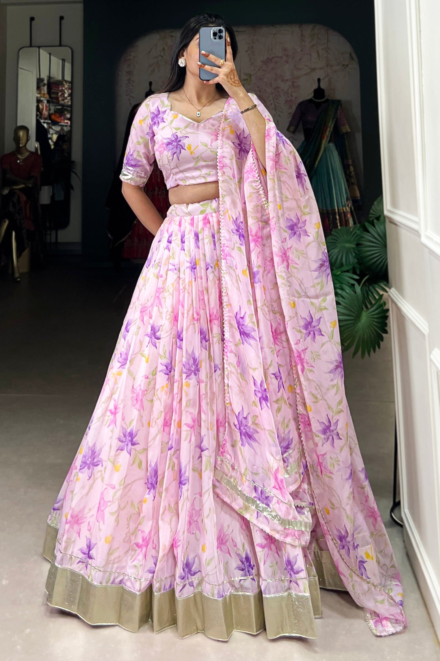 light pink lehenga,plus size available,Comfort Fit,Premium Fabric,Express Delivery.