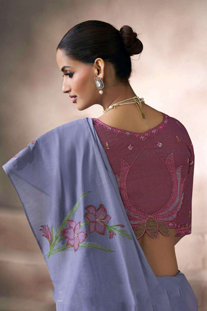 Newest Stylish Beautiful Designer Saree With Blouse Wedding-Reception