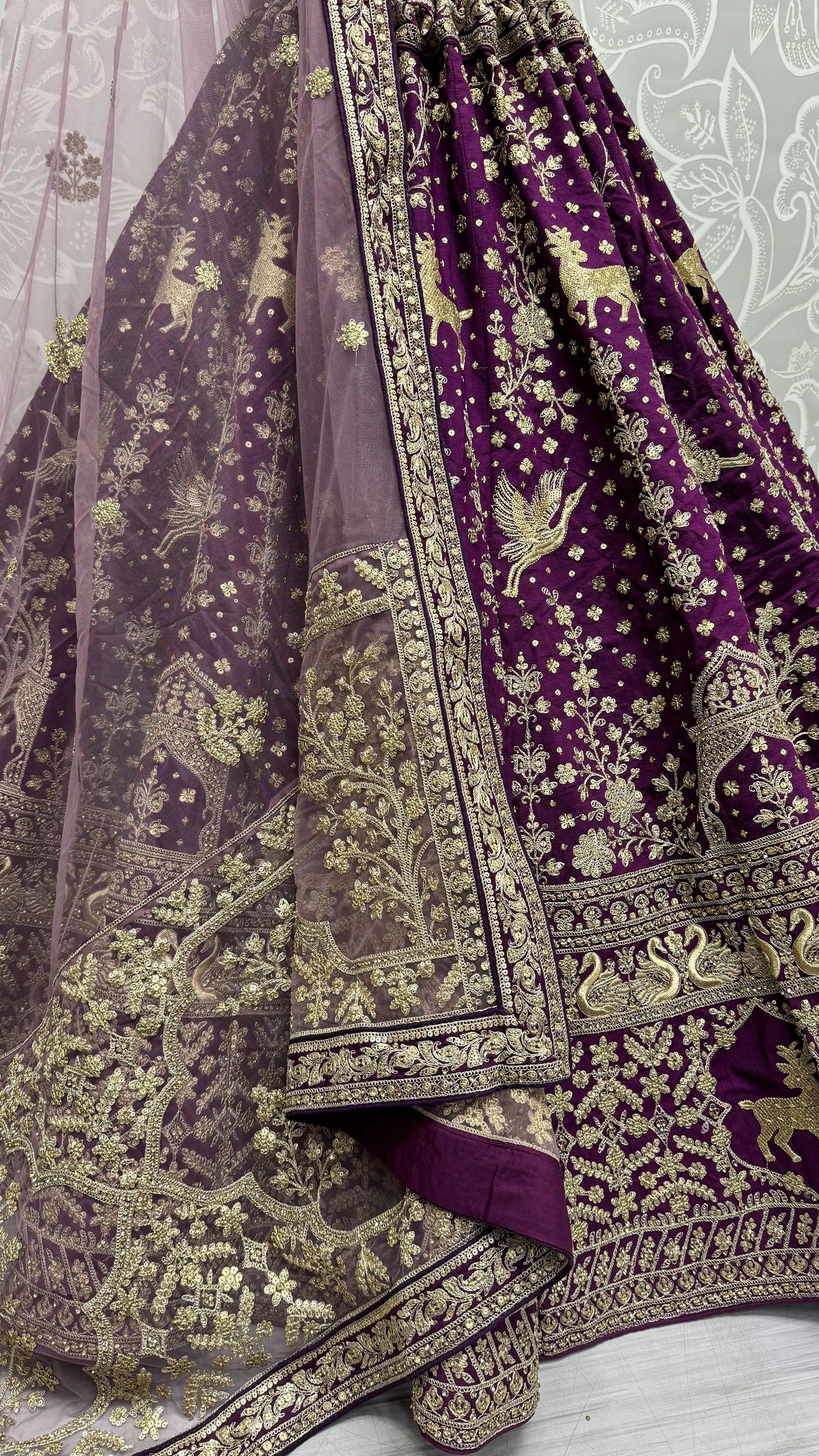 purple lehenga,plus size available,Comfort Fit,Premium Fabric,Express Delivery.
