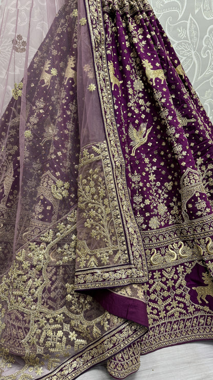 purple lehenga,plus size available,Comfort Fit,Premium Fabric,Express Delivery.