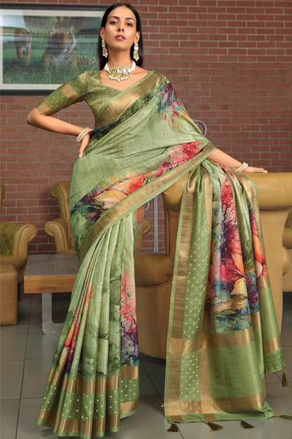 Ethnic Indian Wedding Silk Saree with Stitched Blouse â€” Perfect Gift