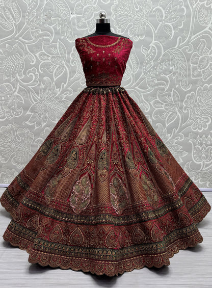 red lehenga,plus size available,Comfort Fit,Premium Fabric,Express Delivery.