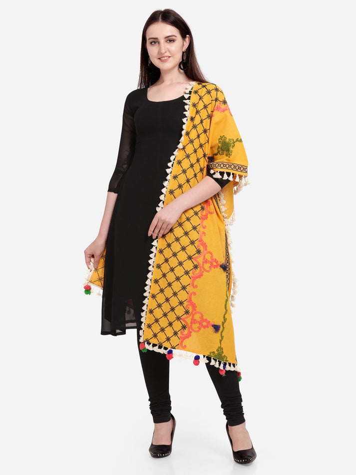 Lightweight Khadi Cotton Dupatta Weave Detail