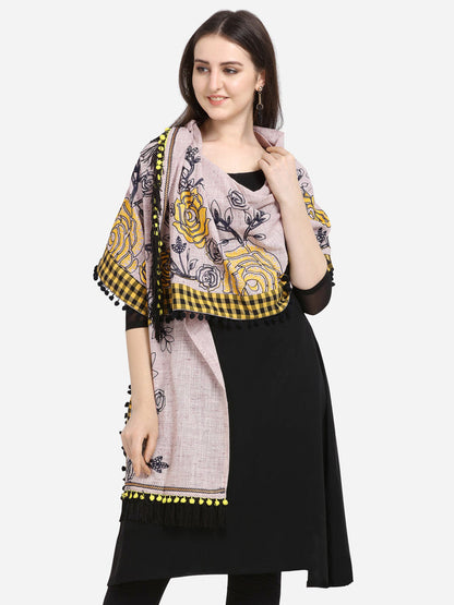 Beautiful Grey Lehenga Dupatta In Khadi Cotton