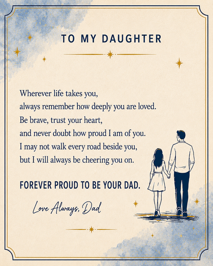 A perfect message to give your daughter with beautiful pendent