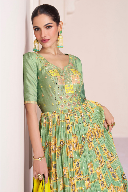 Indian Wedding Anarkali Dressâ€‹ With Dupatta For Wedding Reception USA