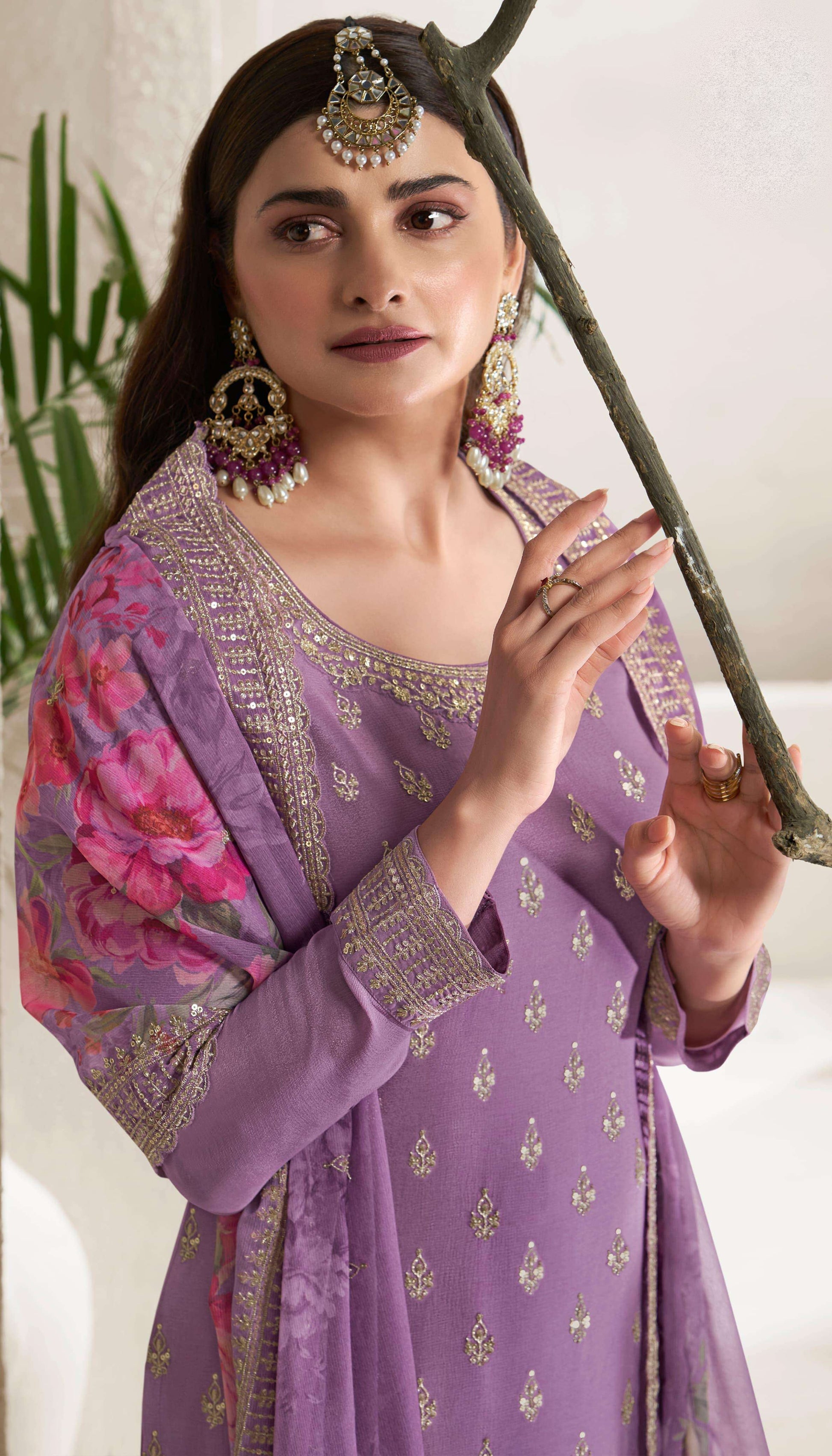 Indian Online Floral Design Palazzo Suit