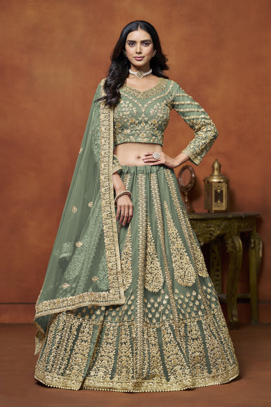 Green Lehenga for Eid â€“ Soft and elegant, just right for a festive prayer day. 