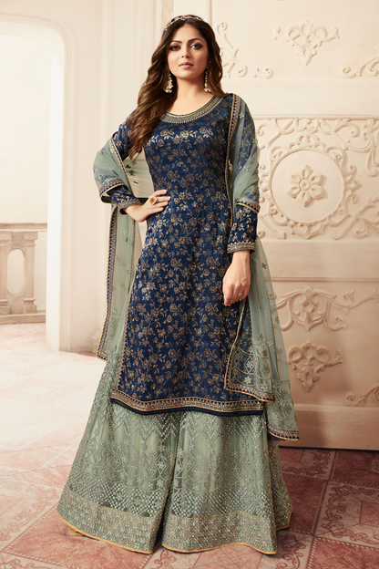 Indian Wedding Reception Party Wear Palazzo Dress 