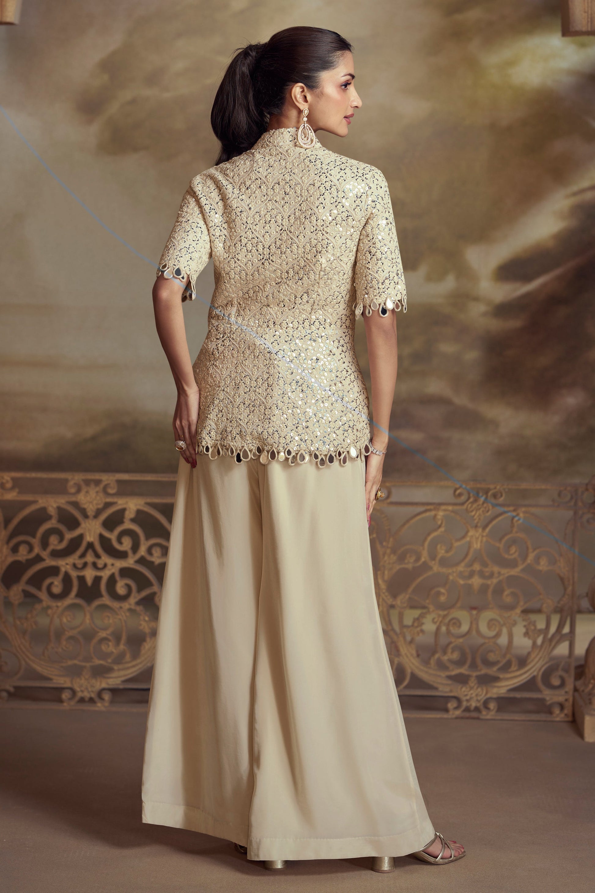Indo Western Palazzo Suits For Party and Reception