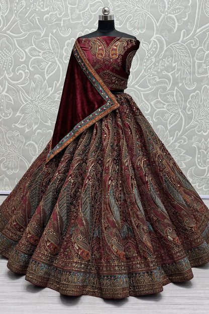 Indian Wedding Function Wear Designer Lehenga Choli With Net Dupatta