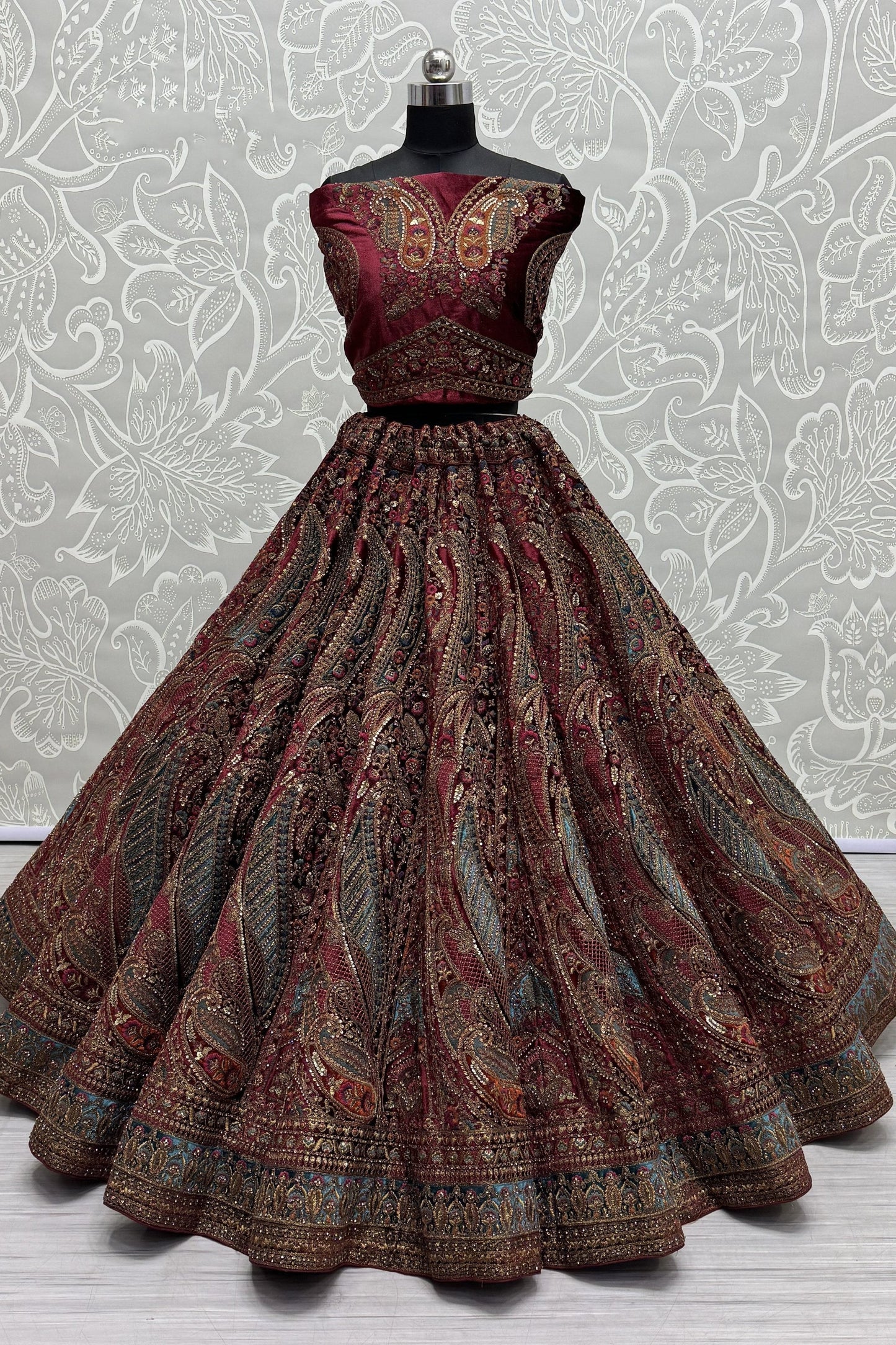 Indian Wedding Function Wear Designer Lehenga Choli With Net Dupatta