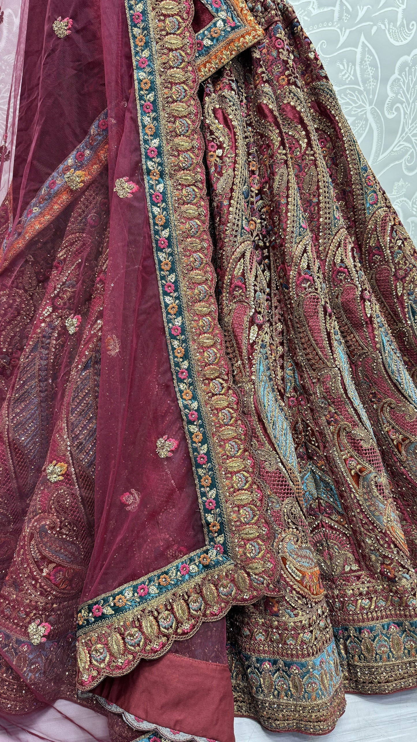 Indian Wedding Function Wear Designer Lehenga Choli With Net Dupatta