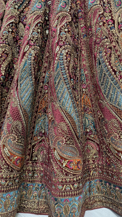 Indian Wedding Function Wear Designer Lehenga Choli With Net Dupatta