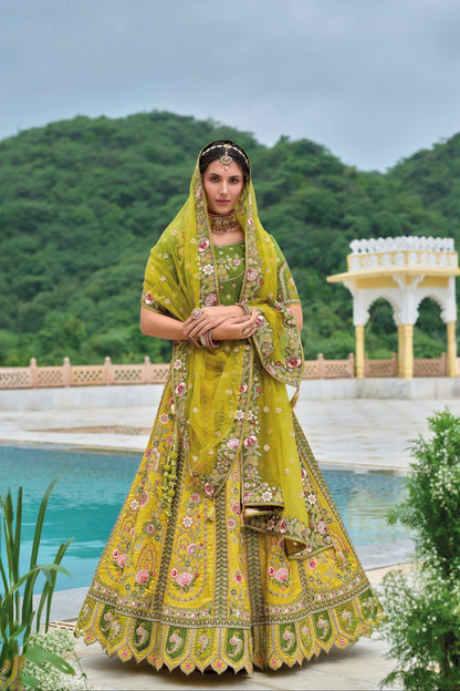 "Traditional lehengas for modern Indian Americans." 