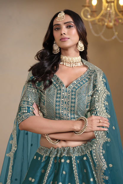 "Lehengas made for Indian functions across the USA." 