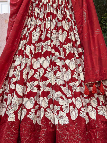 "Traditional lehengas for modern Indian Americans."