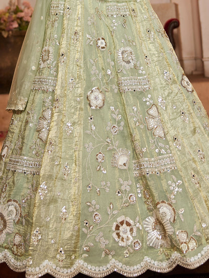 "Stylish lehengas for U.S.-based Indian functions."