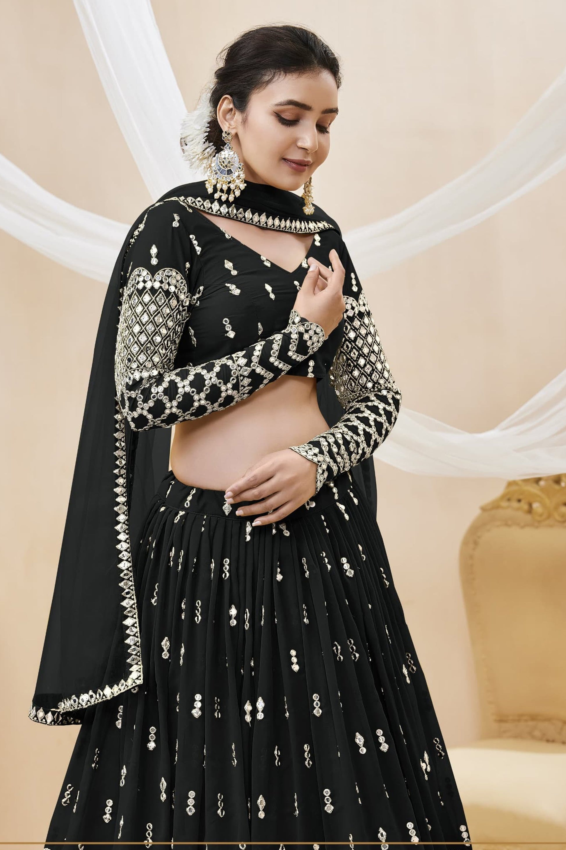 "Dazzling lehengas for Eid and Diwali in the USA." 