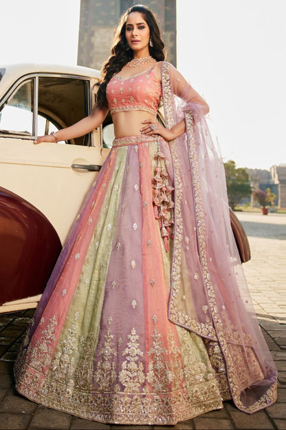 "Cultural charm meets style—lehenga looks in the USA." 