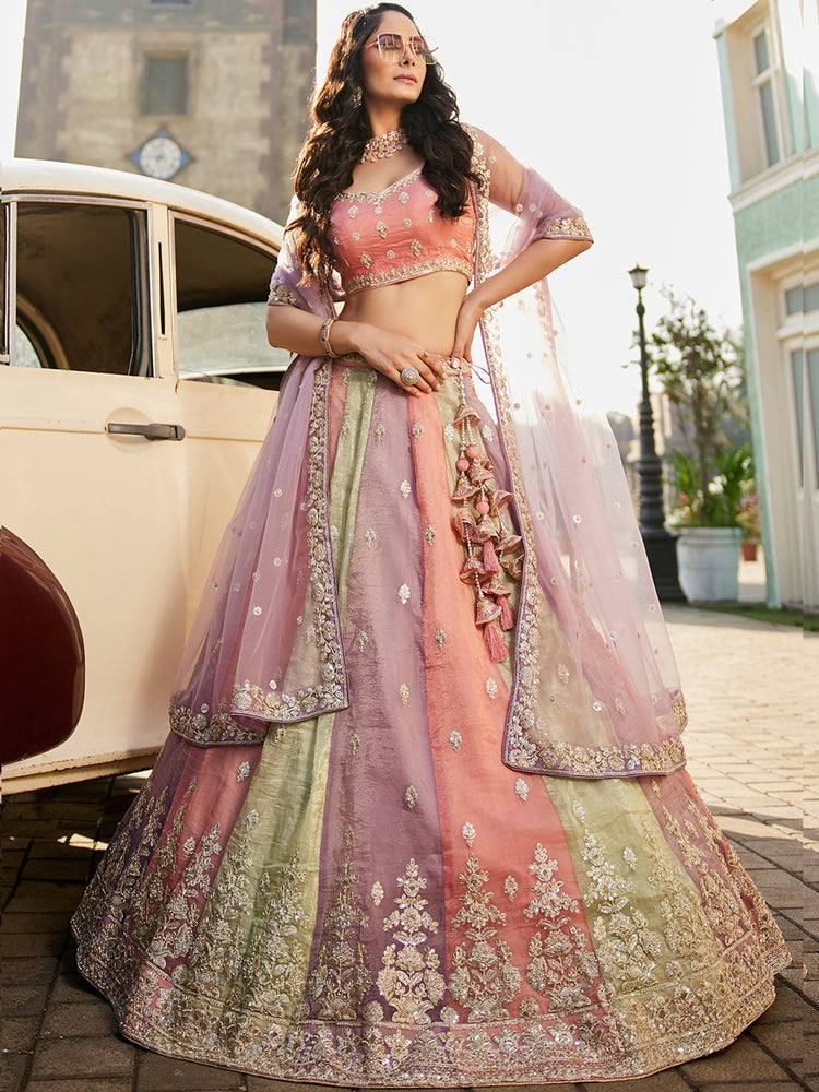 "Cultural charm meets style—lehenga looks in the USA." 