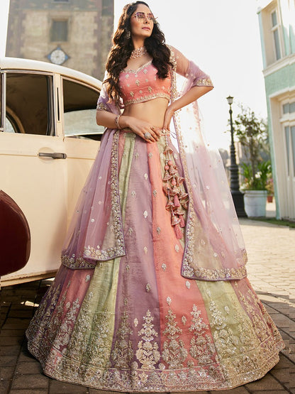 "Cultural charm meets style—lehenga looks in the USA." 