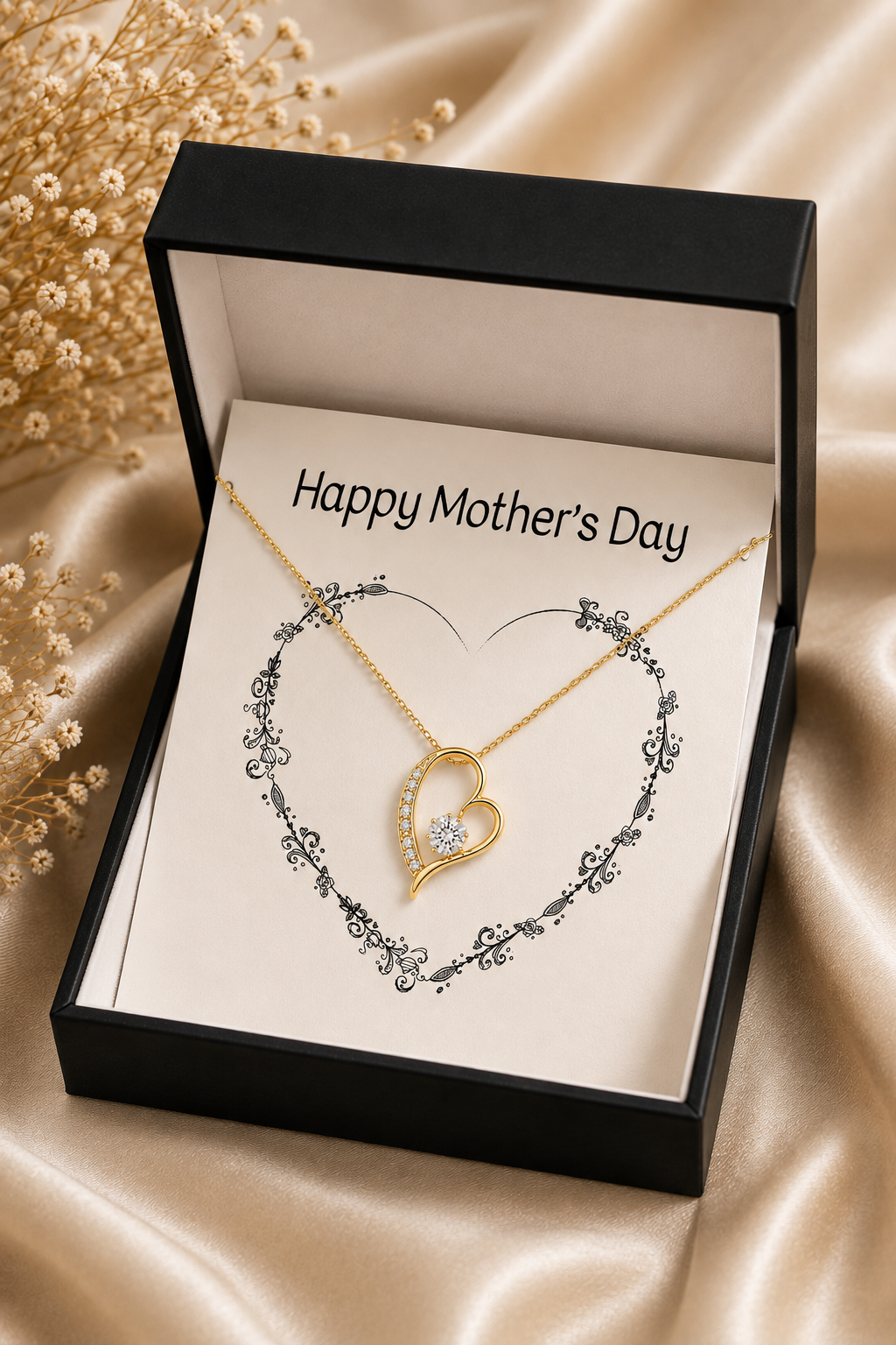 To My Mother – Happy Mother’s Day Double Heart Pendant