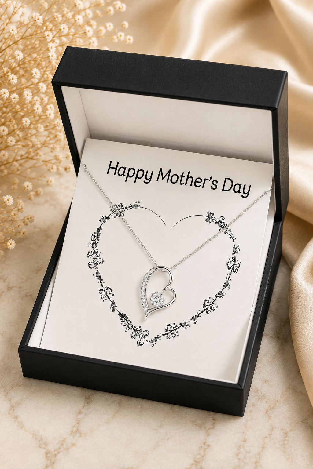 To My Mother – Happy Mother’s Day Double Heart Pendant