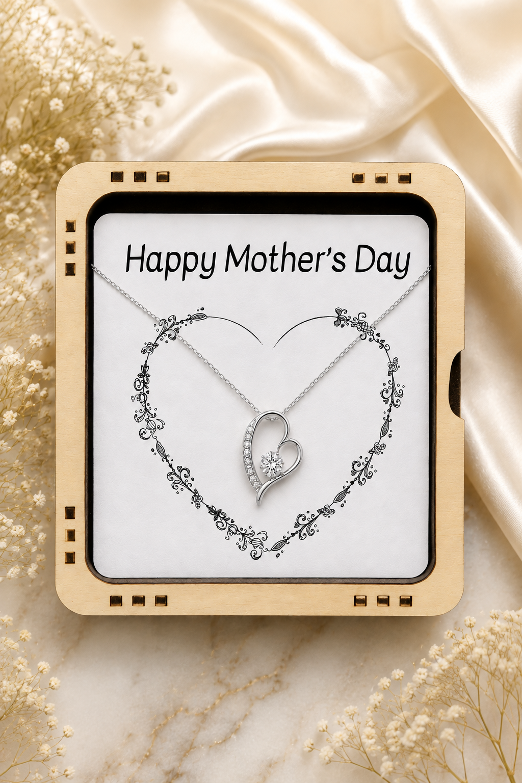 To My Mother – Happy Mother’s Day Double Heart Pendant