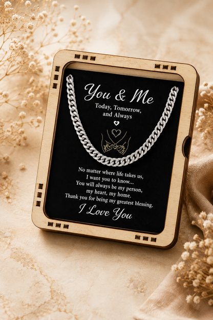 To My Love – Today, Tomorrow and Always Curb Chain Necklace