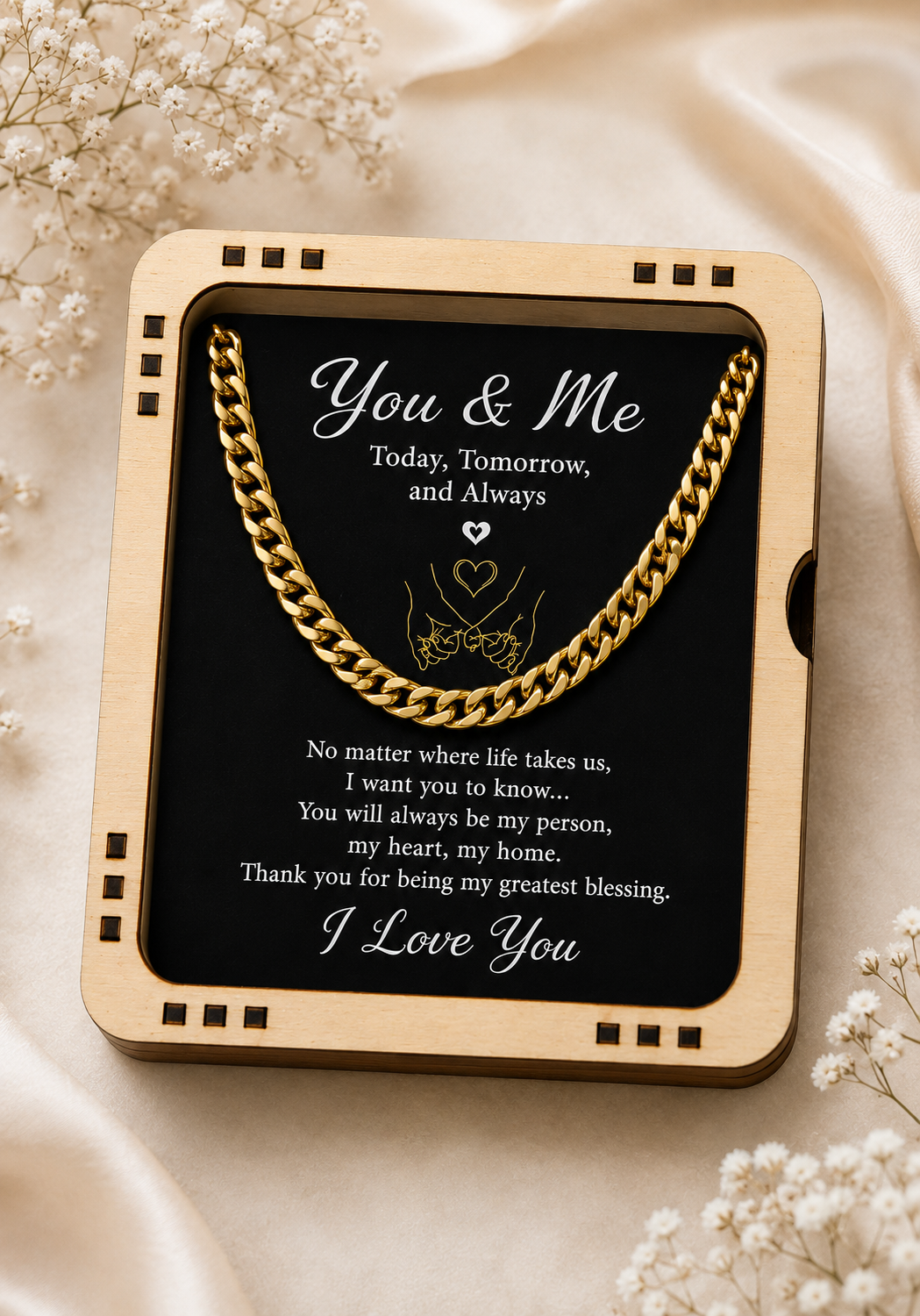 To My Love – Today, Tomorrow and Always Curb Chain Necklace