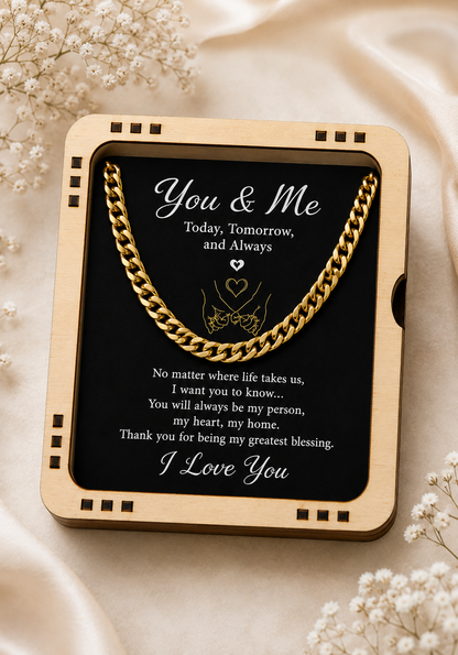 To My Love – Today, Tomorrow and Always Curb Chain Necklace