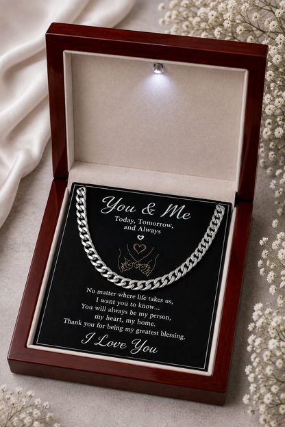 To My Love – Today, Tomorrow and Always Curb Chain Necklace