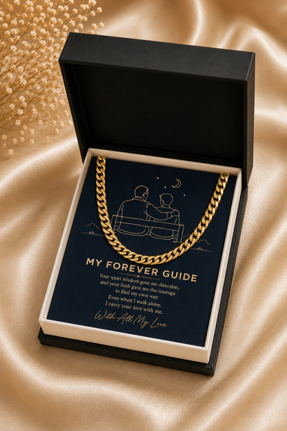 To My Dad – Your Wisdom Guides Me Always Cuban Link Chain