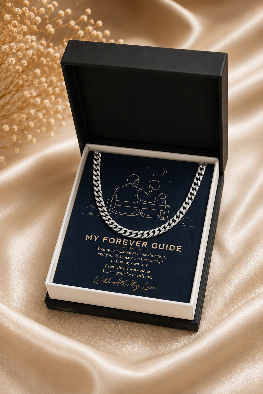 To My Dad – Your Wisdom Guides Me Always Cuban Link Chain