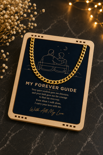 To My Dad – Your Wisdom Guides Me Always Cuban Link Chain