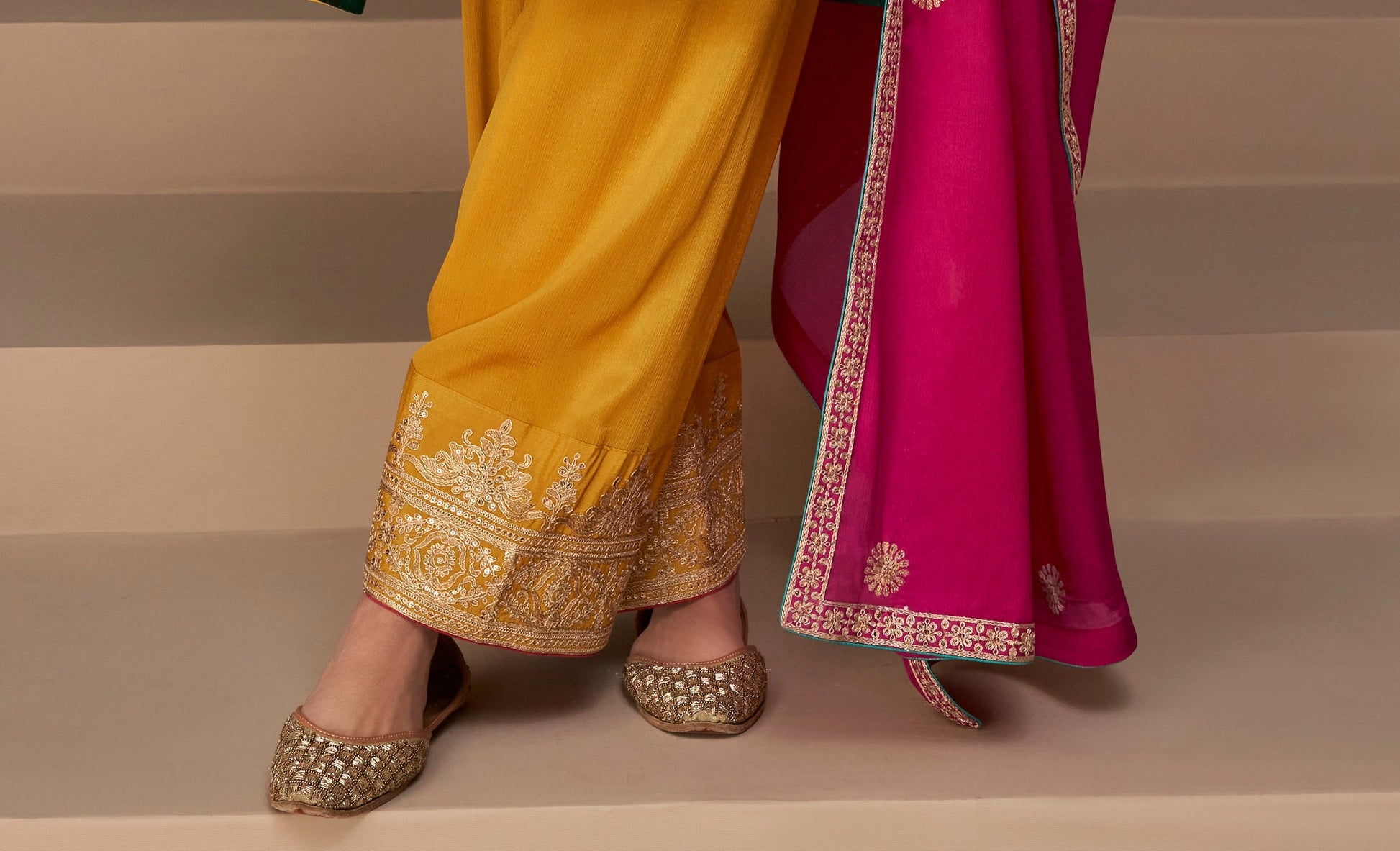 Buy Teal Chinnon Salwar Kameez Online USA, Elegant Wedding Wear Suit