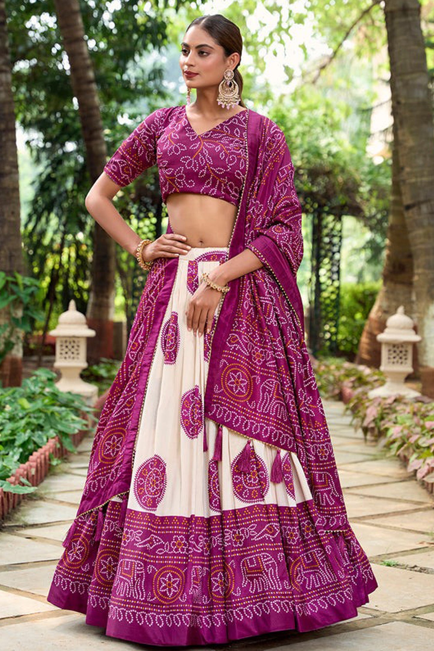 "Traditional lehengas for modern Indian Americans." 