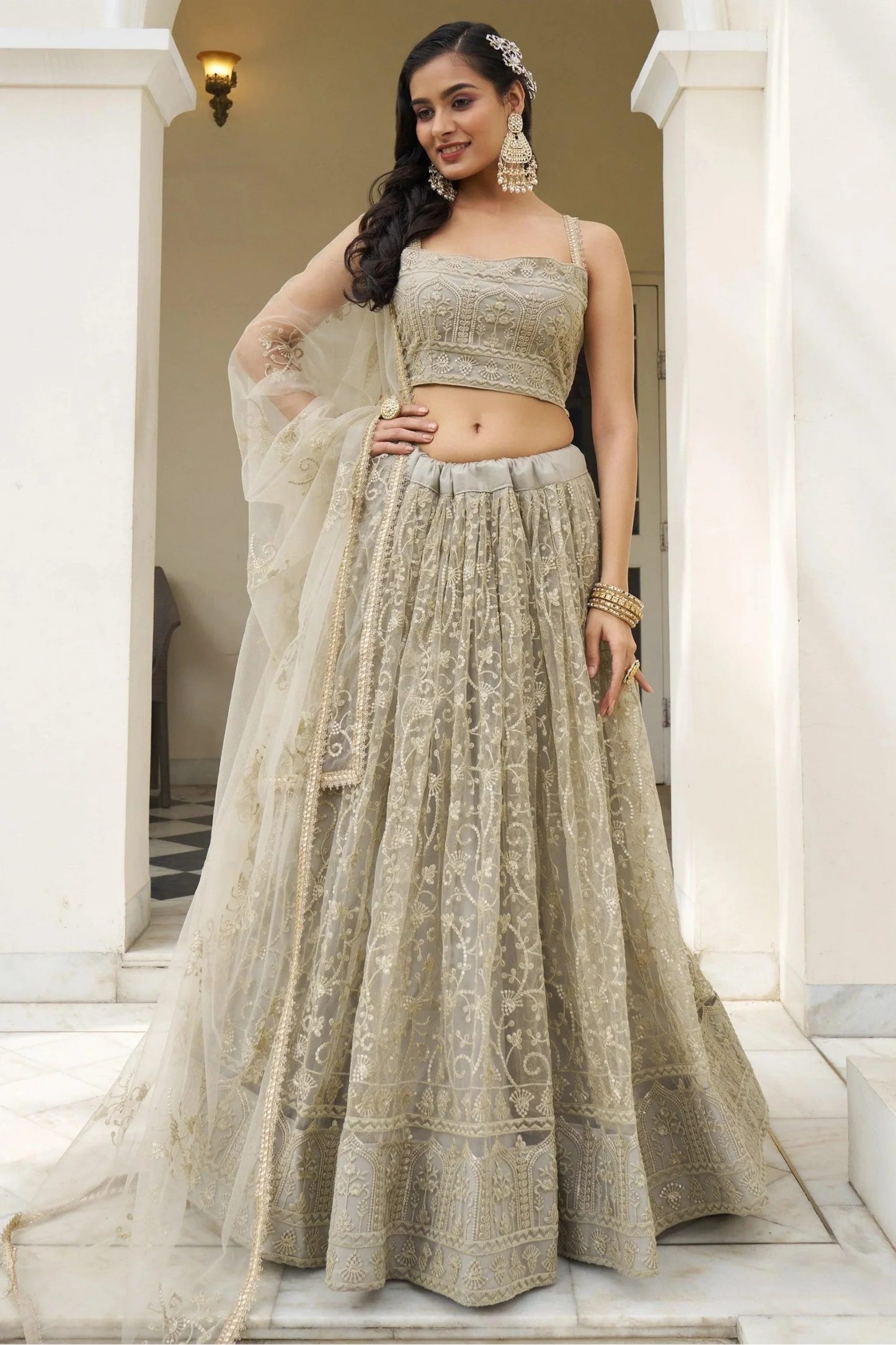"Ethnic wear made for American desi events." 