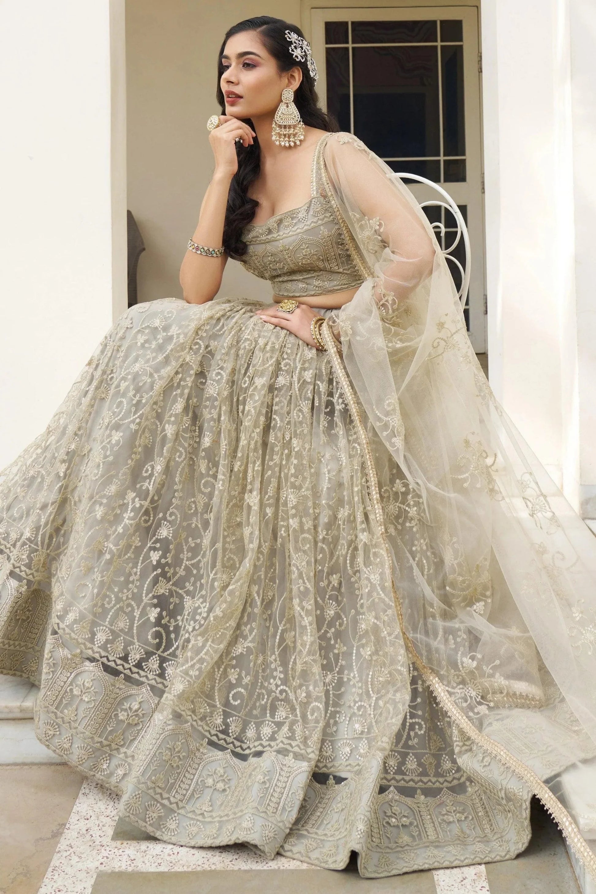 "Ethnic wear made for American desi events." 