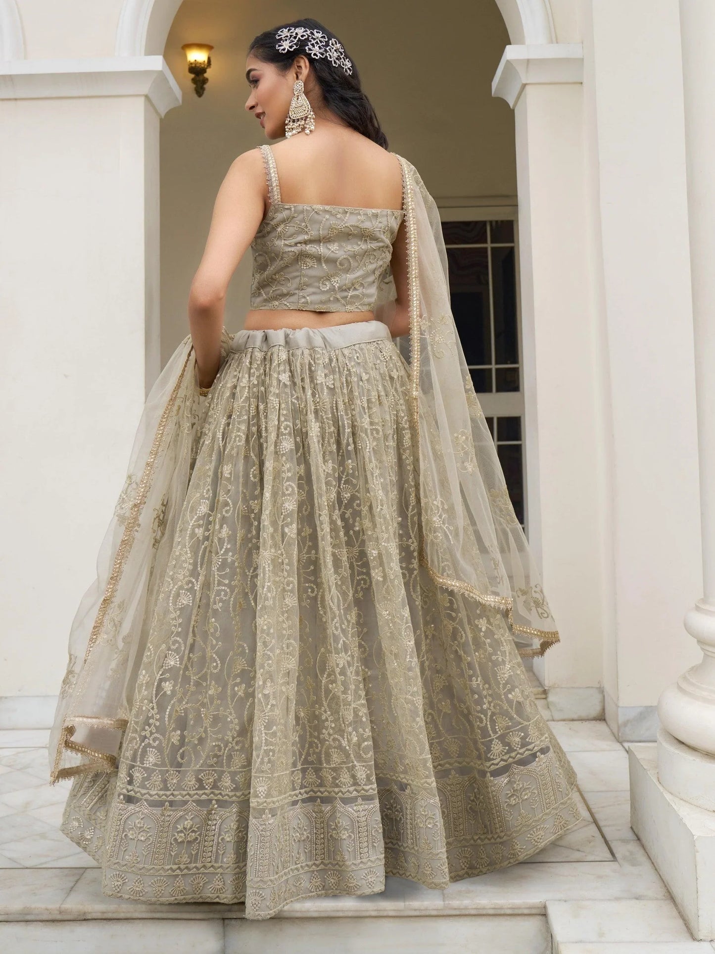 "Ethnic wear made for American desi events." 