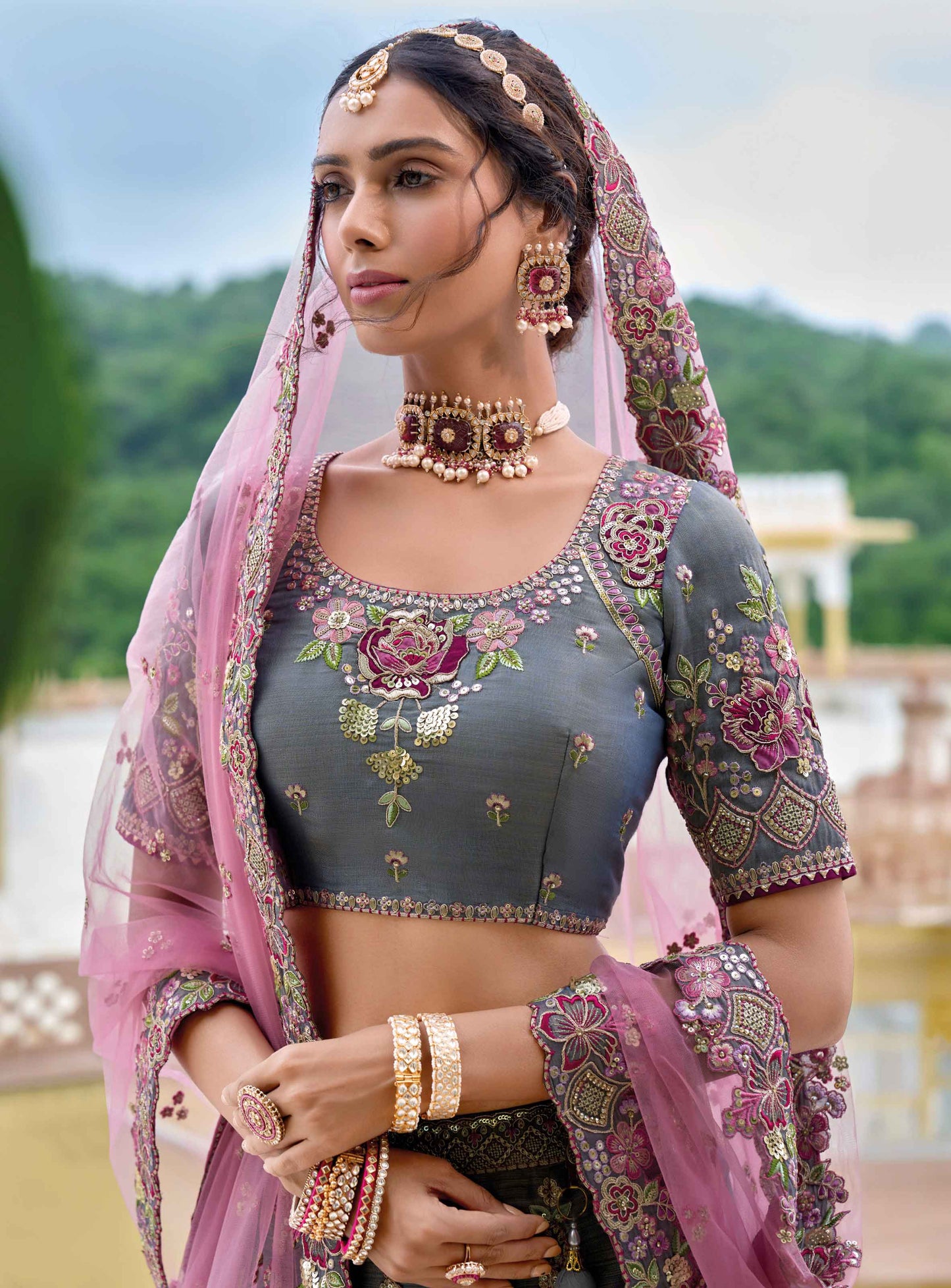 "Traditional lehengas for modern Indian Americans." 