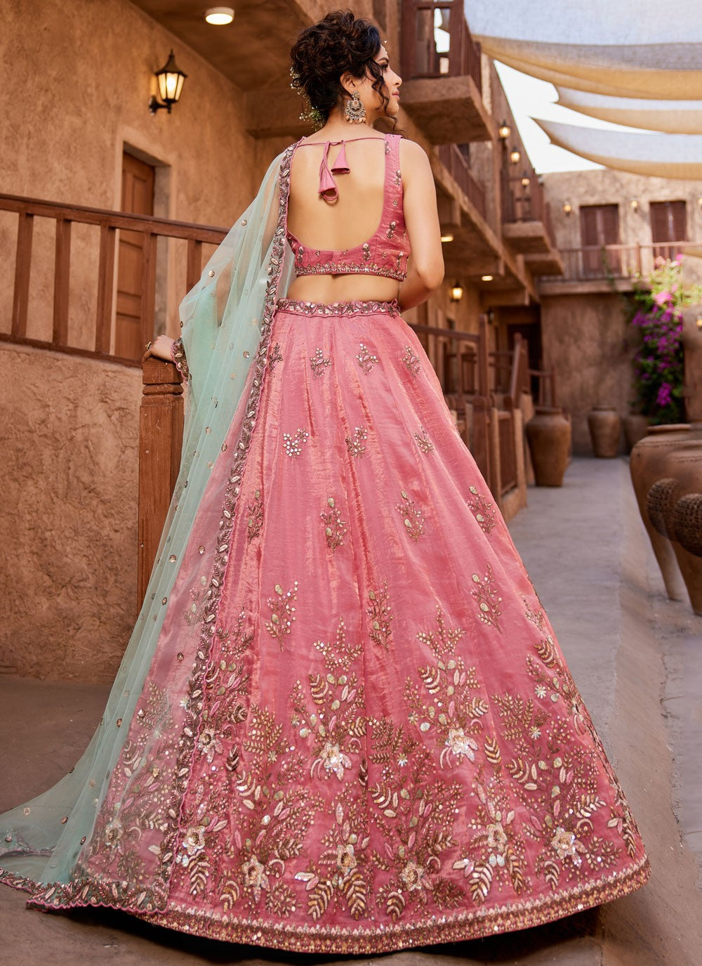 "Shop lehengas online for U.S.-based cultural events."