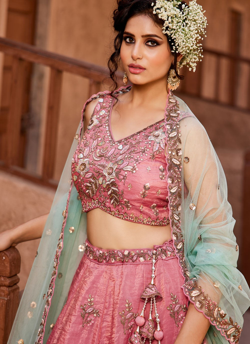 "Shop lehengas online for U.S.-based cultural events."