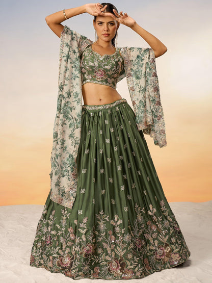 "Celebrate Indian roots in the U.S. with our lehengas."