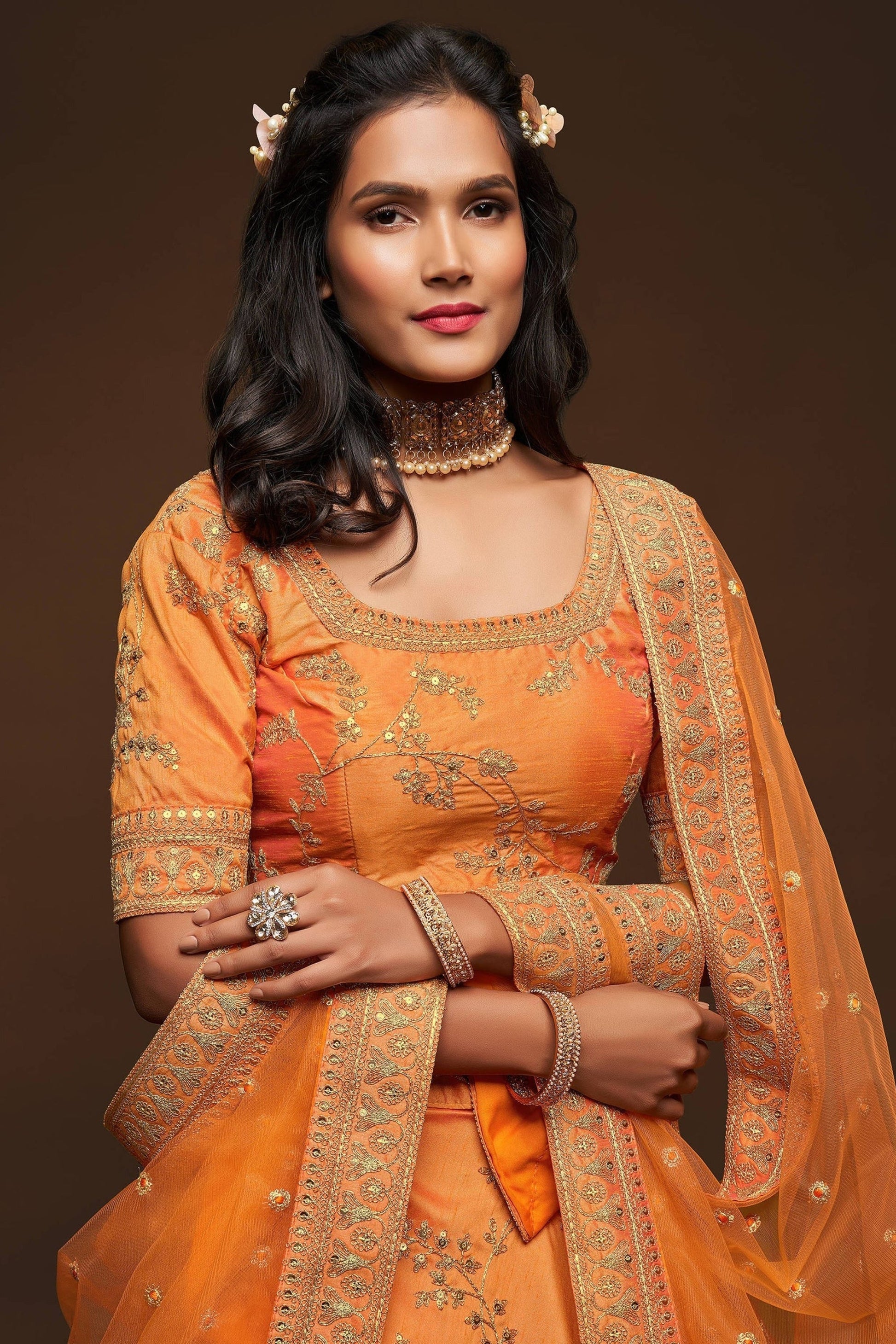 "Cultural charm meets style—lehenga looks in the USA."