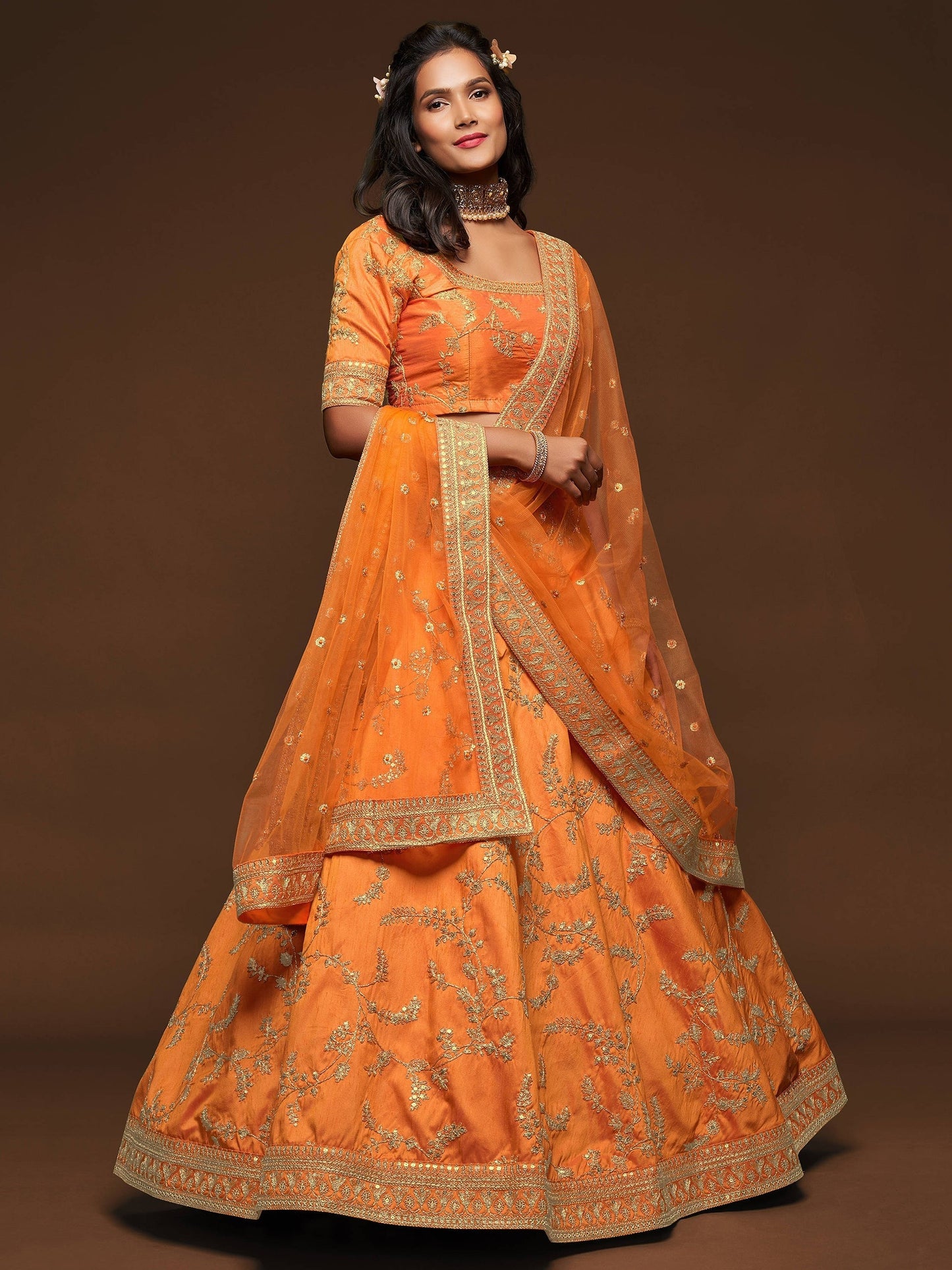 "Cultural charm meets style—lehenga looks in the USA."